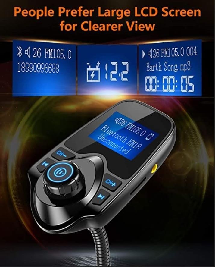 Radio Para Carro Carros Audio Autos Coche Bluetooth USB FM Transmisor para Auto