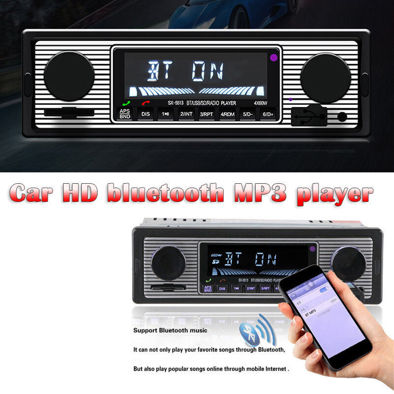 US 4-Channel Digital 12V Car BT Audio USB/SD/FM/WMA/WAV Radio Stereo MP3 Player