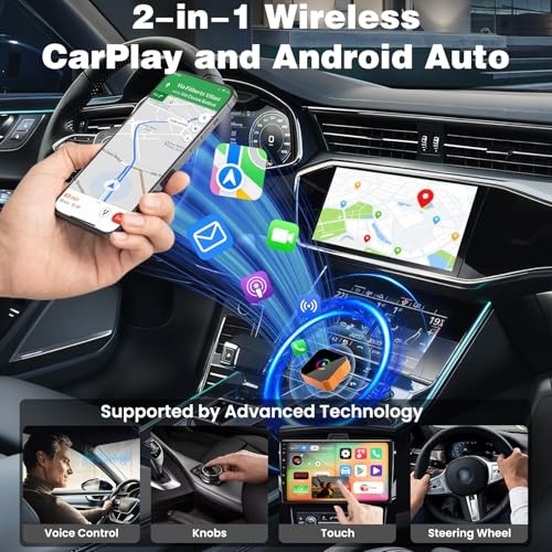 2026 Wireless Carplay Screen Adapter for Car Wired to Wireless Car Play for