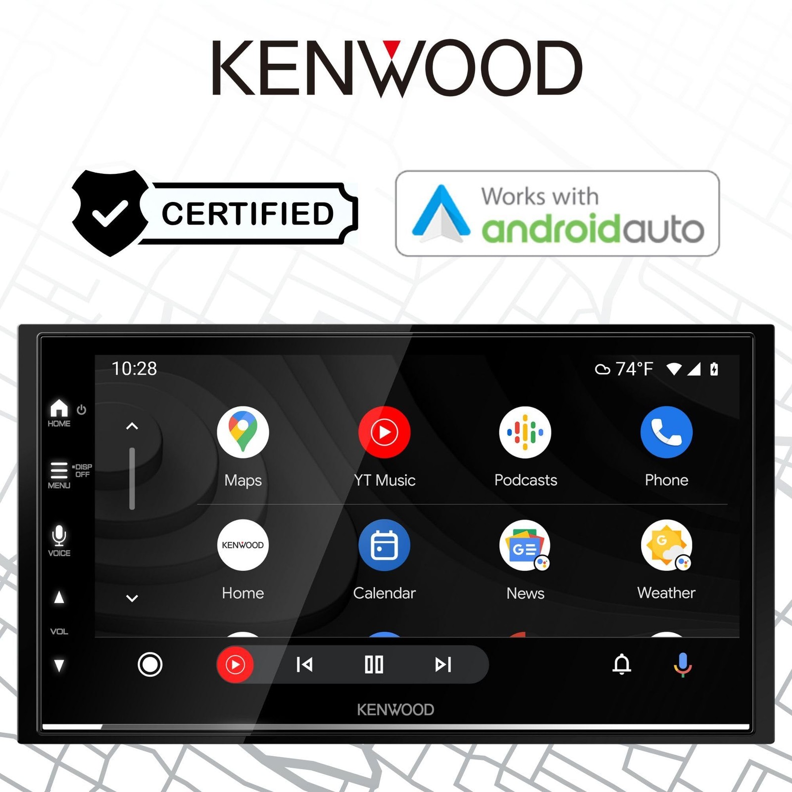 KENWOOD DMX8709S 6.8″ Touch Screen Car Stereo Wireless CarPlay Android Auto