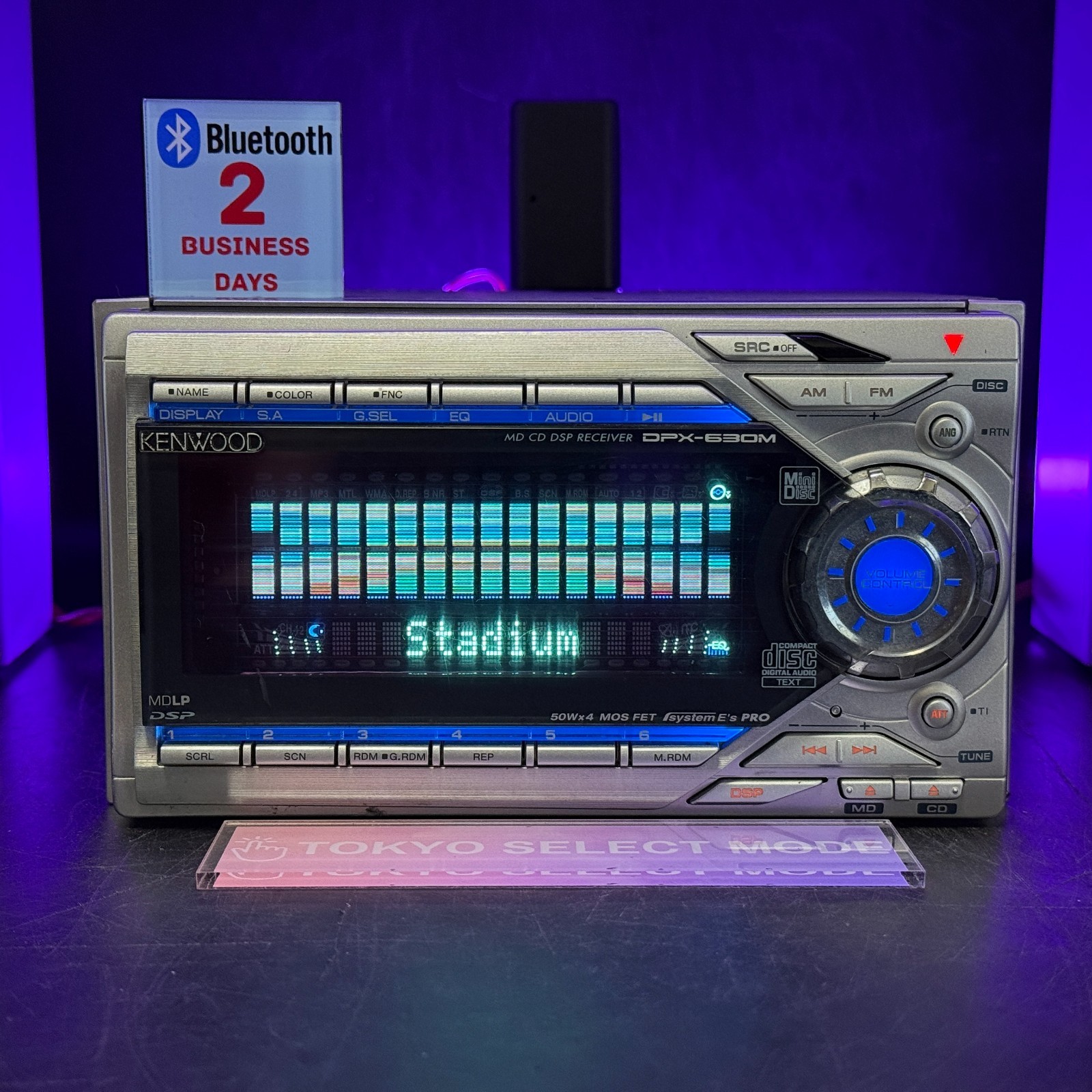 KENWOOD DPX-630M Car Audio 2DIN CD MD Added Bluetooth JDM DSP Tested In Stock