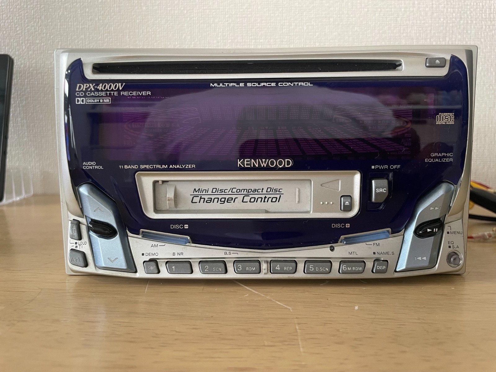 Kenwood DPX-4000V 2DIN Car Audio CD Cassette Bluetooth Player Tested Working