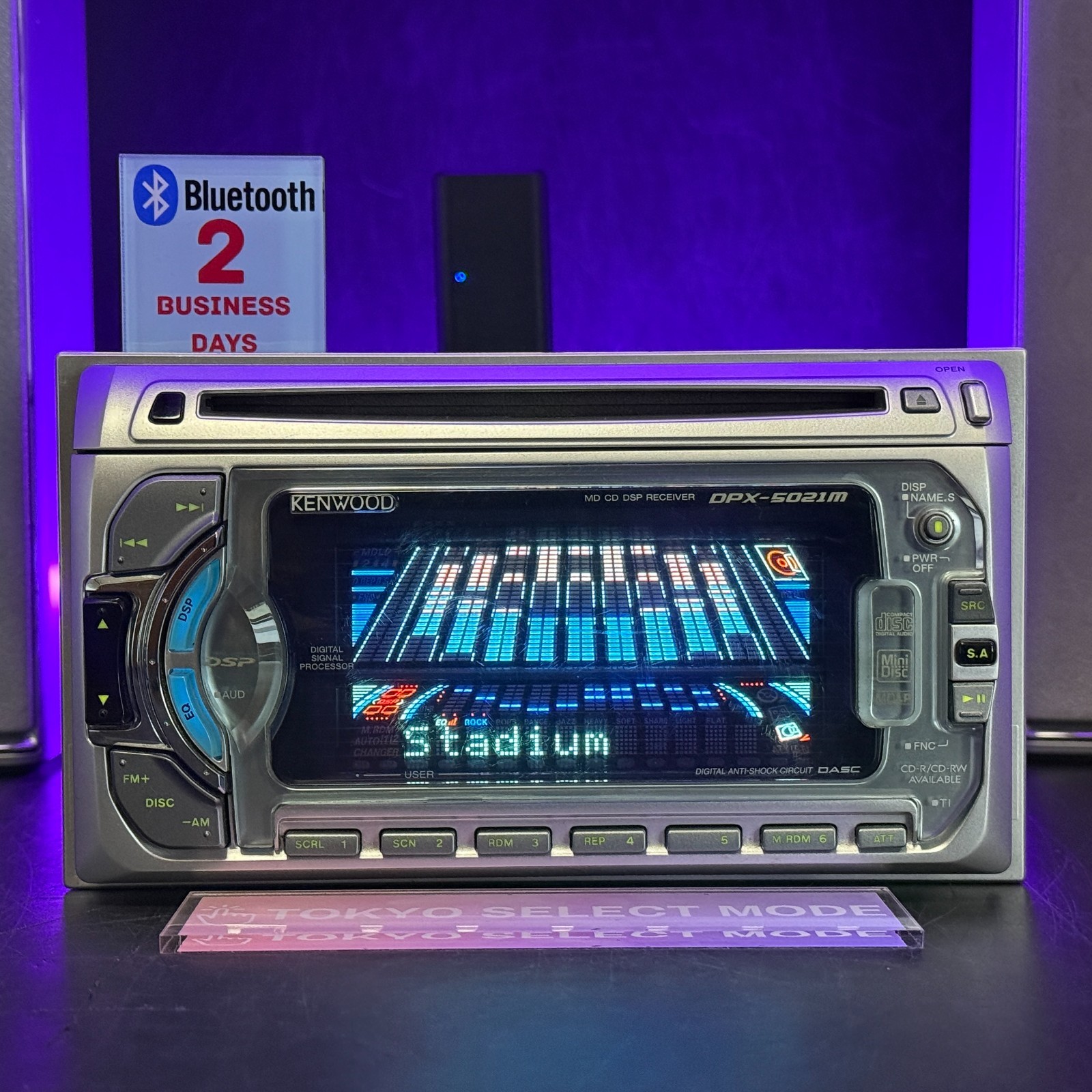 KENWOOD DPX-5021M Car Audio 2DIN CD MD DSP Working Tested JDM In Stock
