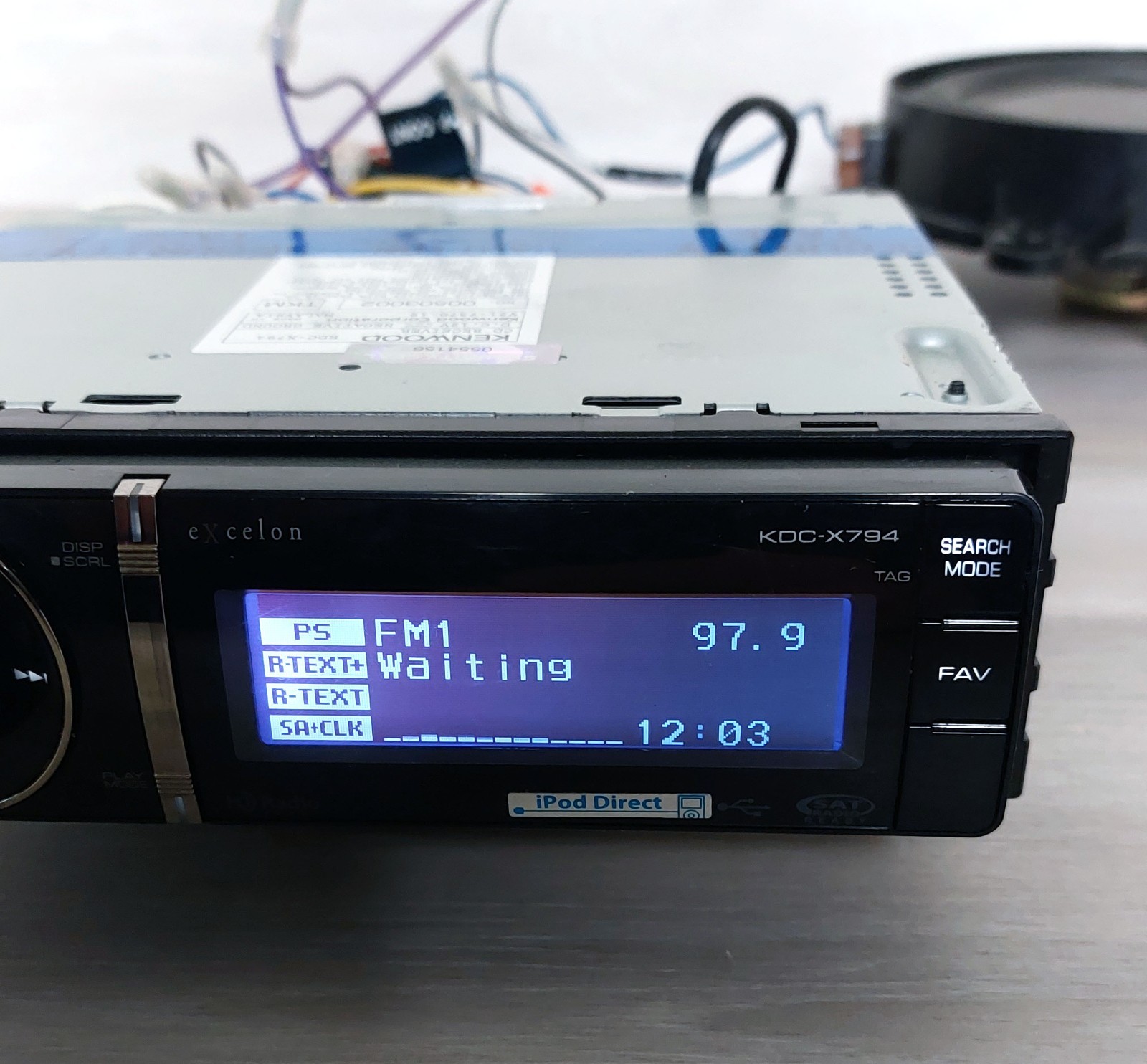 TESTED KENWOOD EXCELON KDC-X794 1-DIN RECEIVER CD PLAYER OLD SCHOOL USB FM RADIO