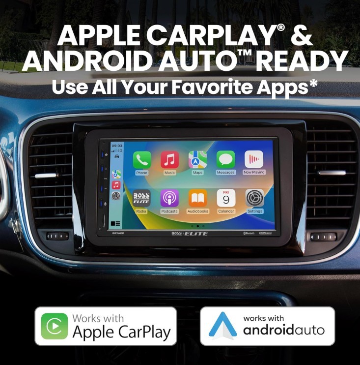 BOSS Audio Systems BE7ACP-C Car Stereo – Apple CarPlay, Android Auto, 7 Inch