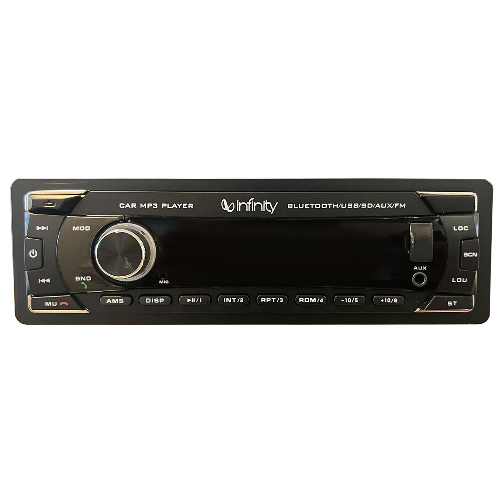 INFINITY Alpha100 Media Radio/USB/Bluetooth/Aux/SD/EQ MP3 1-Din Car Stereo 50×4