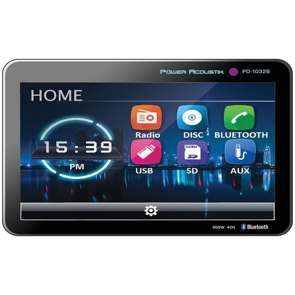 Power Acoustik PD-1032B 2-Din Source Unit with Bluetooth/Detachable 10 Inch LCD