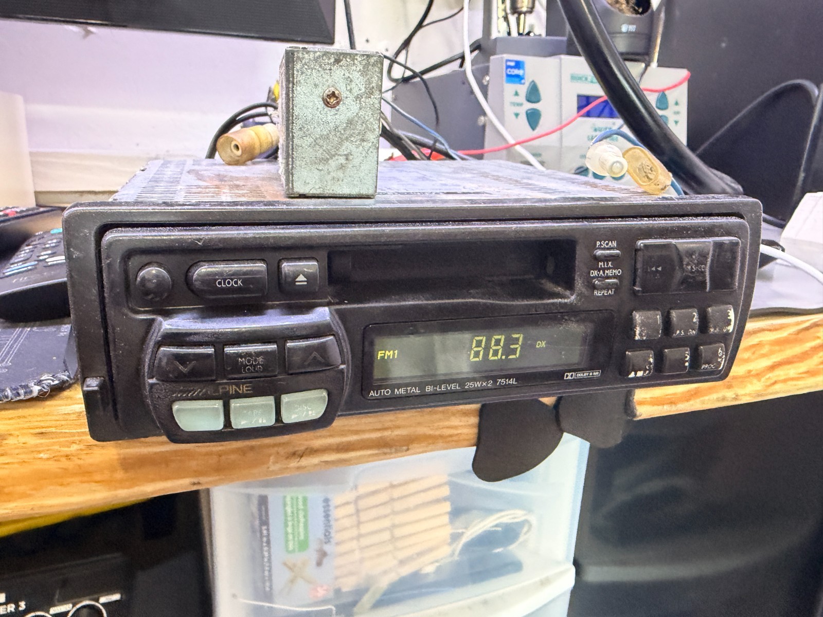 Alpine 7514 Cassette Player In Dash Receiver Fully Working Normal Shape