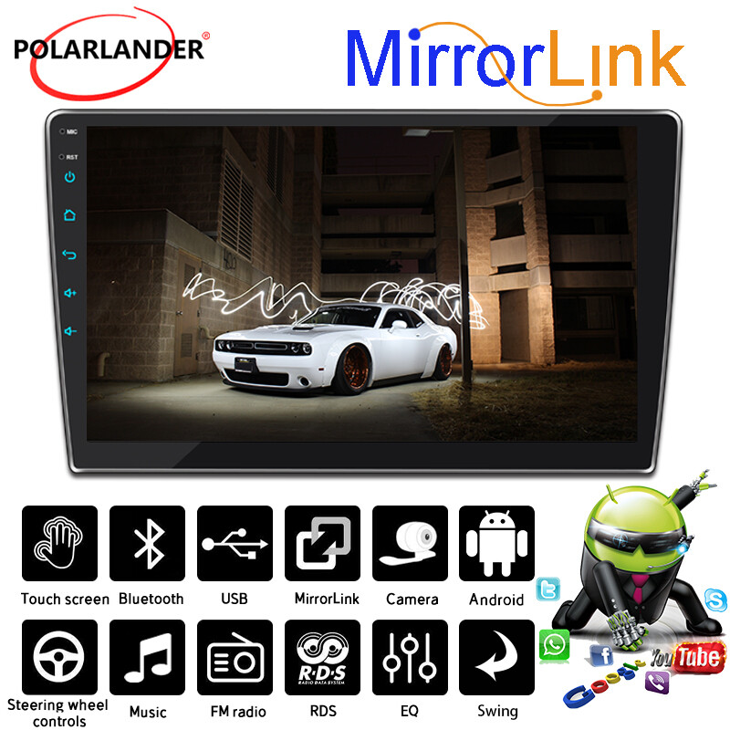 Single Din FM/AM radio Touch screen Bluetooth 10 inch Mirror Link Car MP5 Player