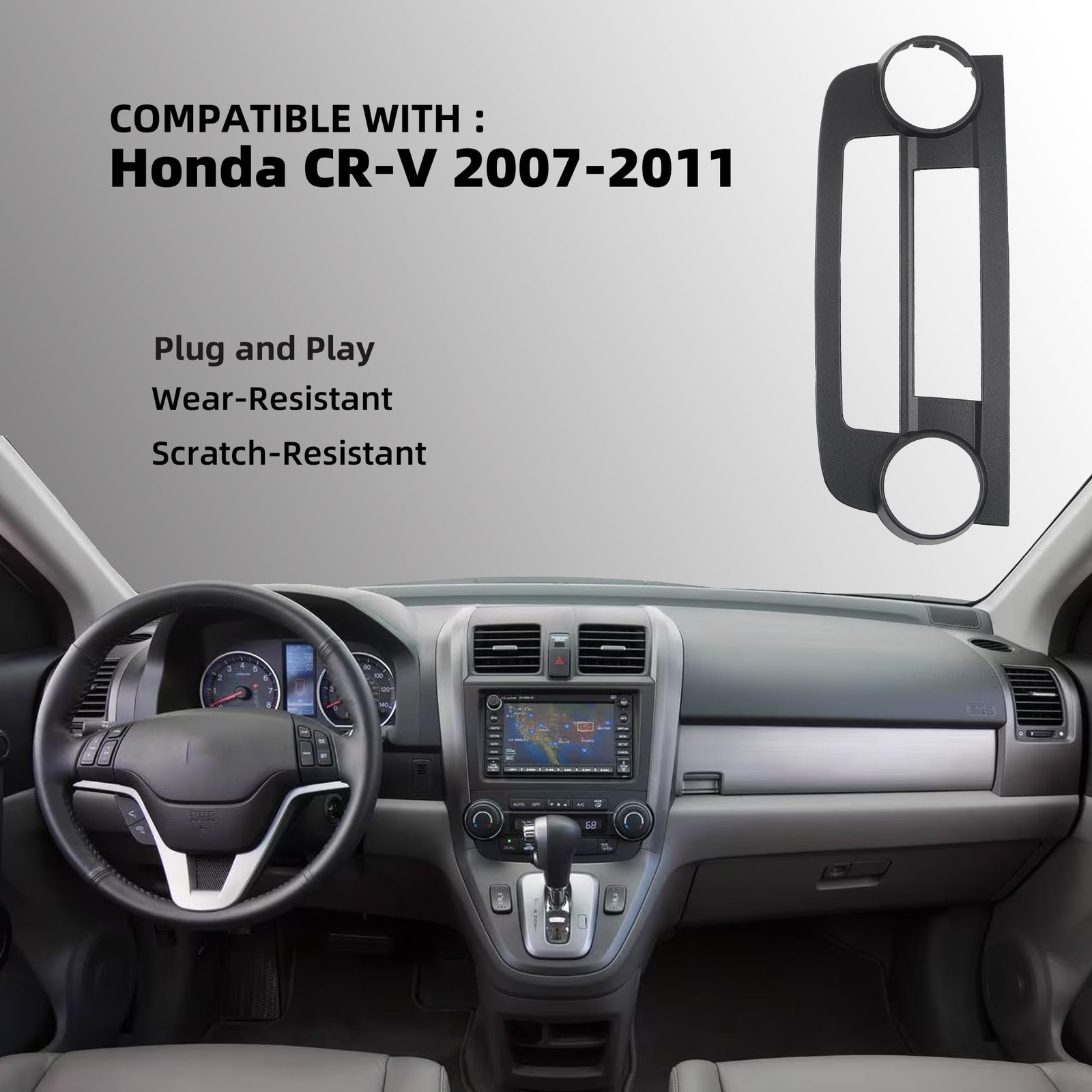 Center Dash Vent Trim AC Control Panel Replacement for Honda CR-V 2007-2011 NEW