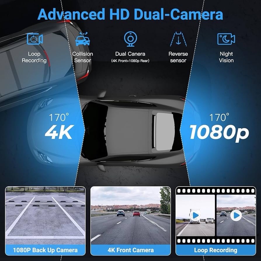 Carpuride W703 Wireless CarPlay for Apple CarPlay & Android Auto, 7″ Backup Cam
