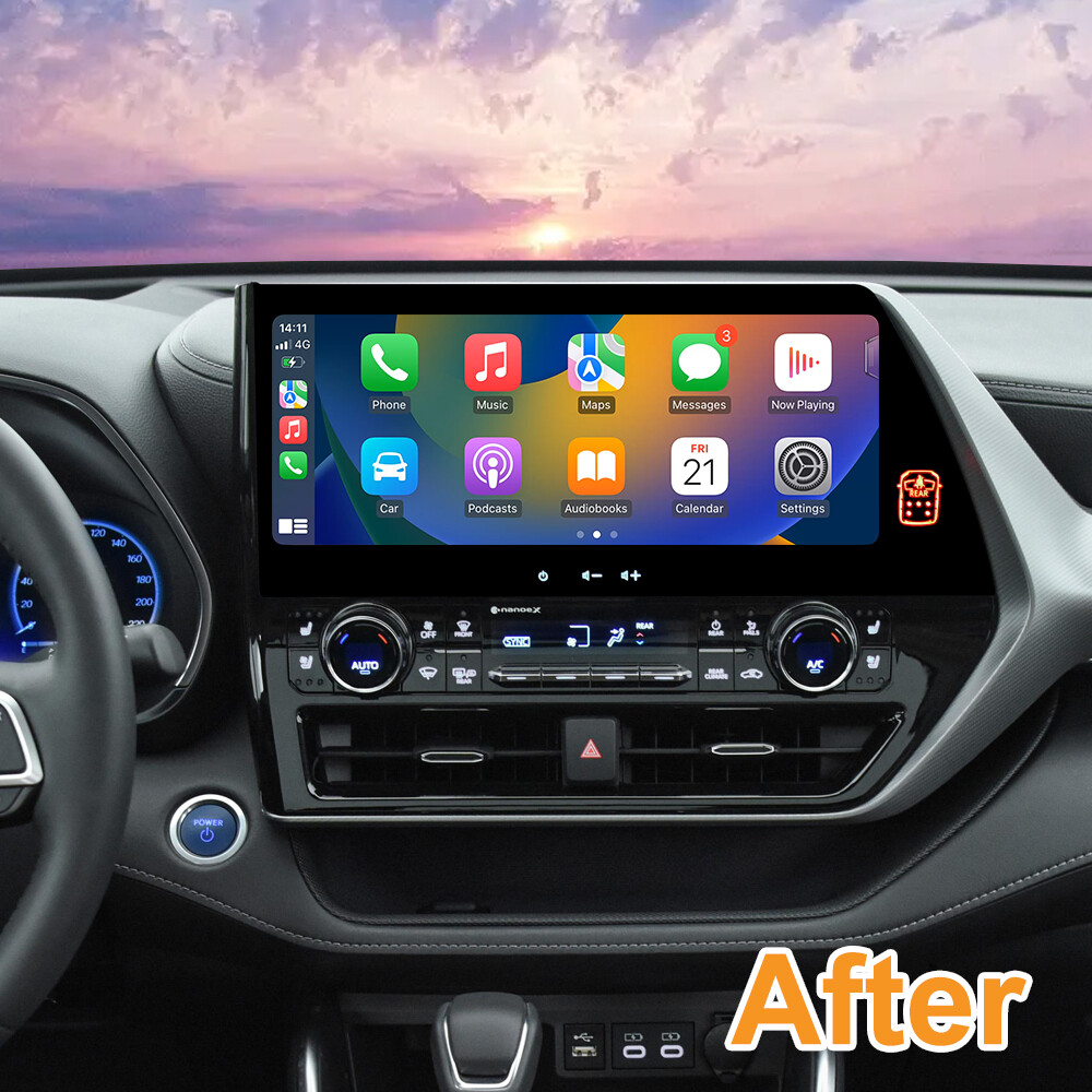 12.3Inch Car GPS Player For Toyota Highlander 2021-2024 Radio Stereo Navi Audio