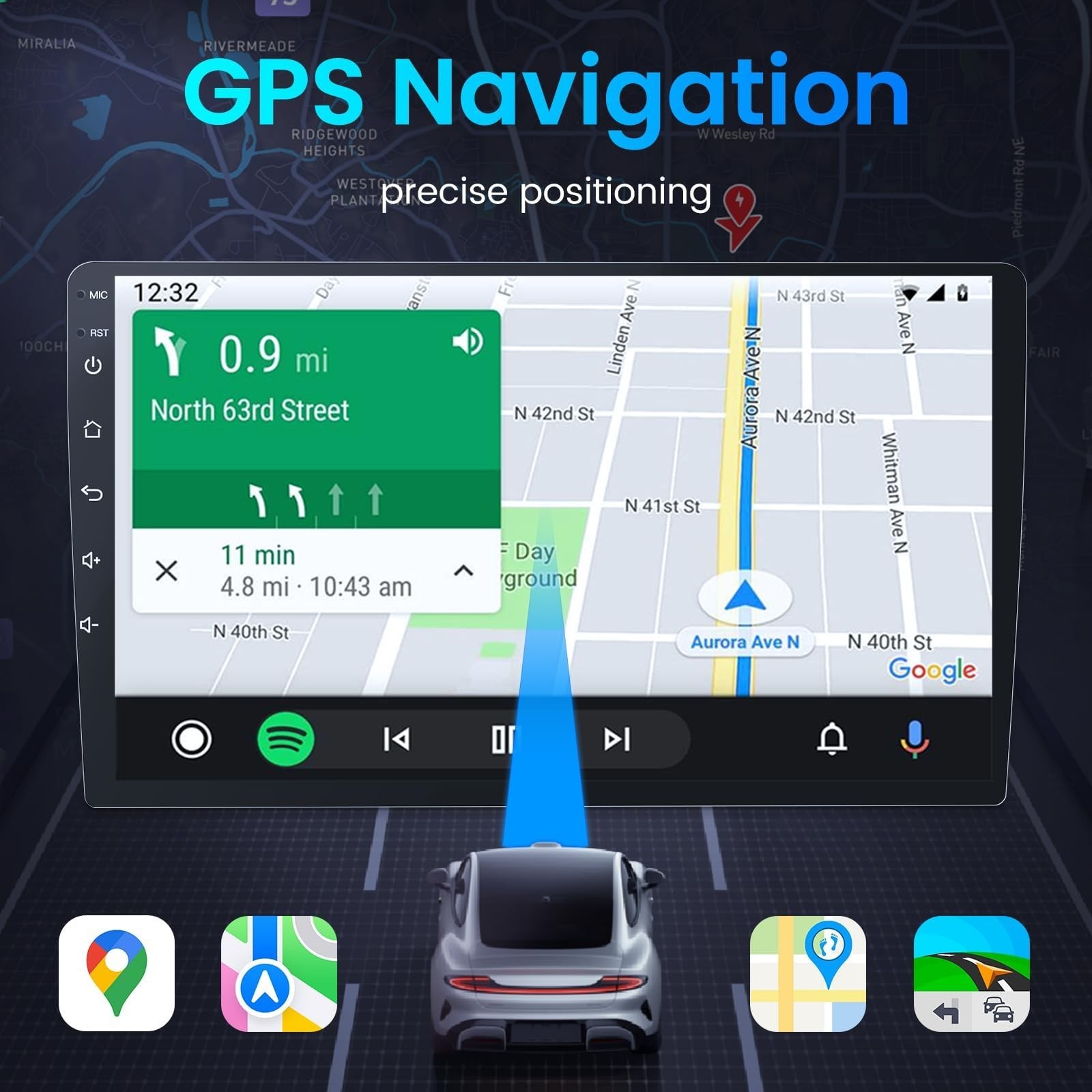 Carplay For 2011-2017 Honda Odyssey Radio GPS Navigation Bluetooth w/Cam