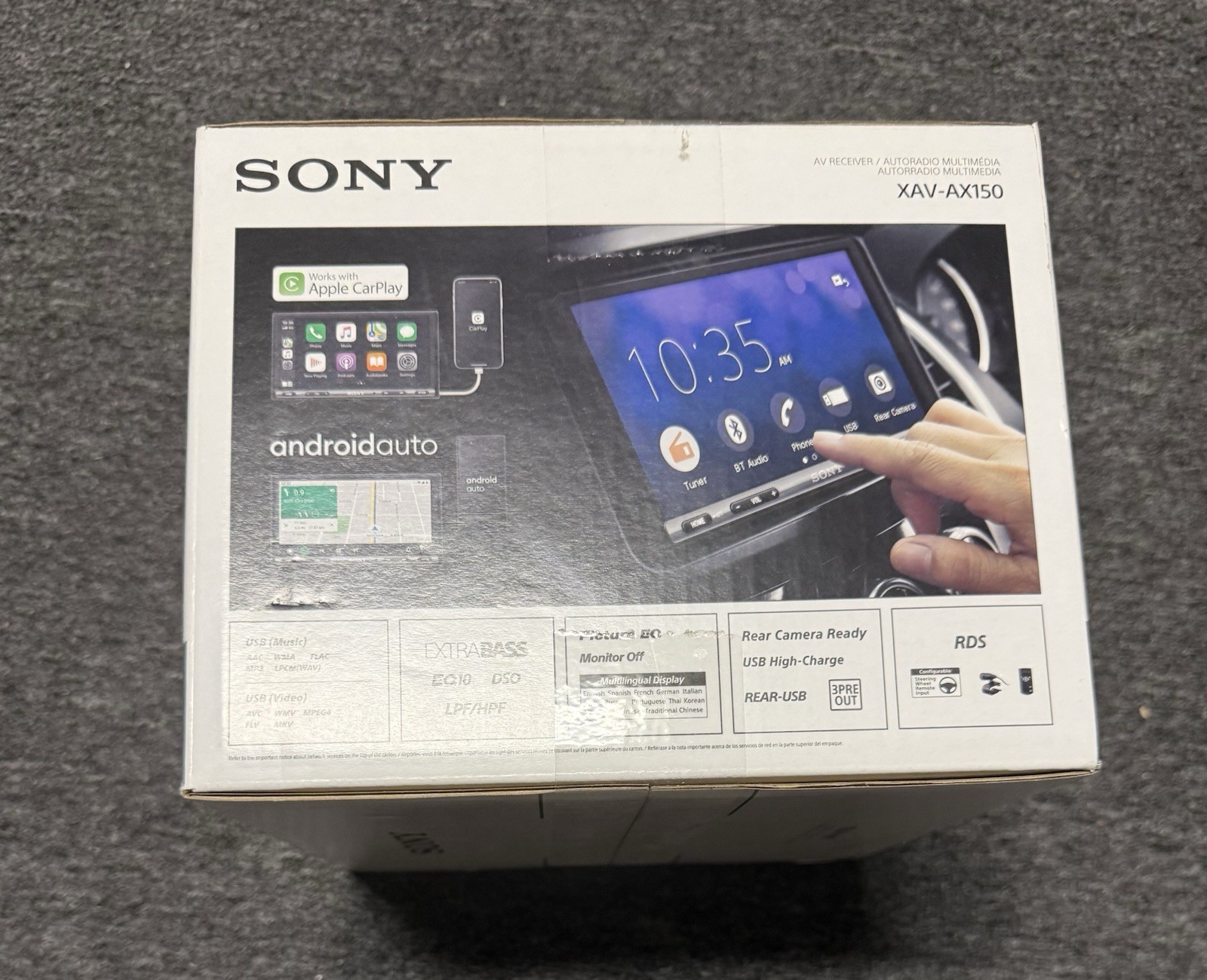 Sony XAV-AX150 6.95″ Apple CarPlay Android Auto Bluetooth Car Stereo w/ Harness