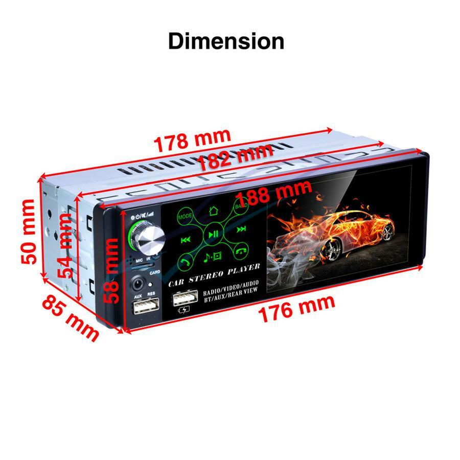 4.1″ Car Radio Bluetooth MP5 Player AM FM RDS w/ 8LED Intelligent Dynamic Camera