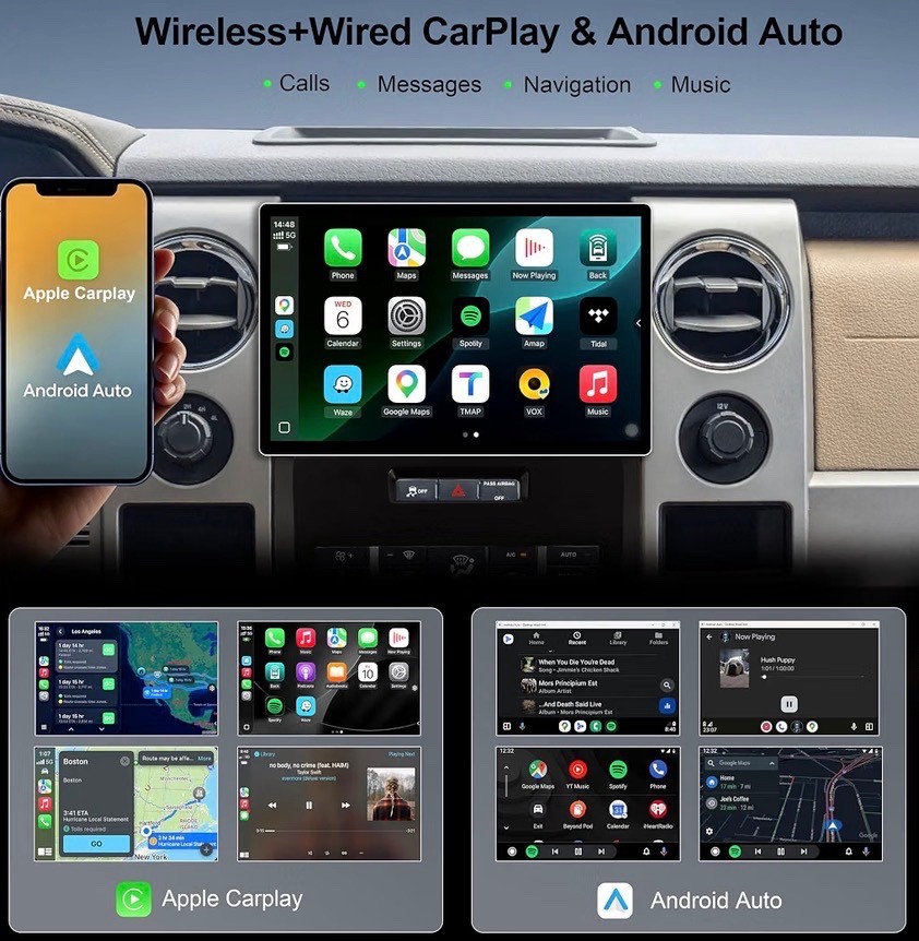 Car Radio Stereo for Ford F150 2009-2012 11.5inch 8 Core 4GB+64GB Android 13 SWC