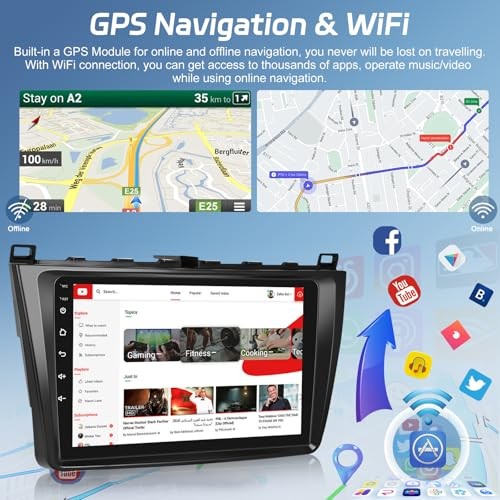 [2+64G] Android 13 Car Stereo for Mazda 6 2007-2012 with 4 Core & 2GROM+64GRAM