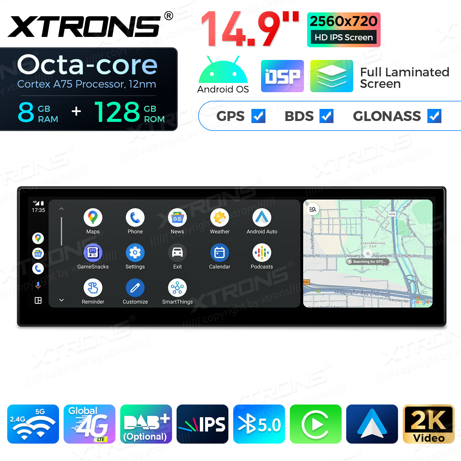 Android 14 System Upgrade 14.9″ for BMW E60 E61 5 Series CCC Radio Stereo 8+128G