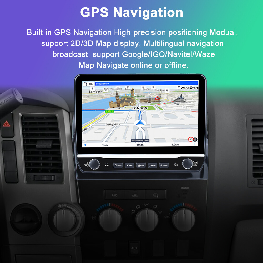 For Toyota Tundra 07-13 Sequoia 08-18 Android 13 CarPlay Car Stereo Radio GPS FM