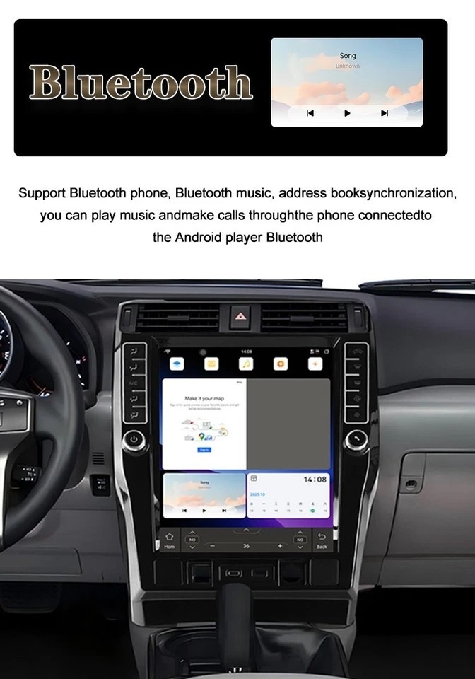 16.2″Car GPS Player For Toyota 4runner 2009-2023 Stereo Radio Navi Audio 12+256G