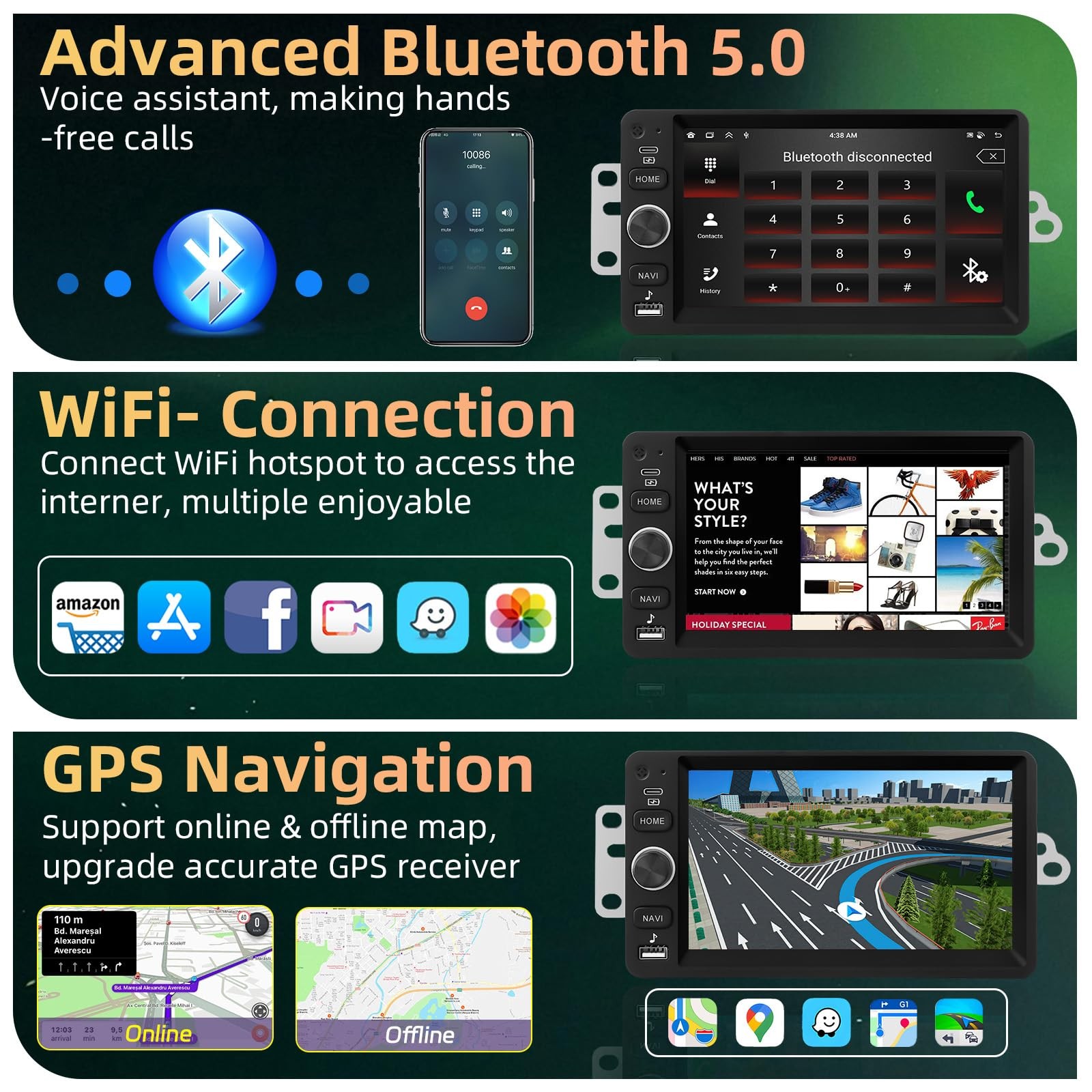 4G+64G 8 Core Android Car Stereo for Chevy Chevrolet Silverado SSR Tahoe 2003…