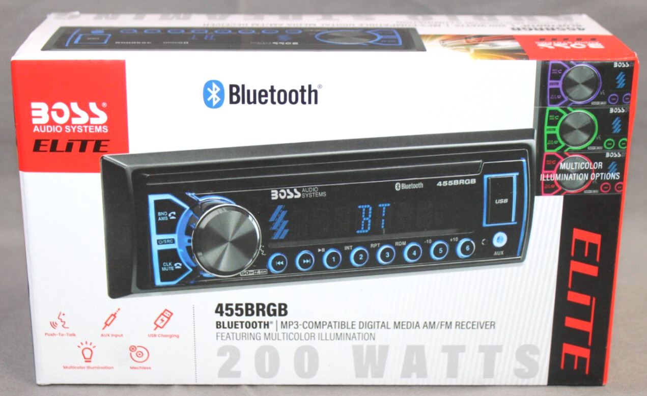 Boss Audio Systems: Elite ~ 455BRGB ~ Bluetooth Car Stereo ~ New In Box