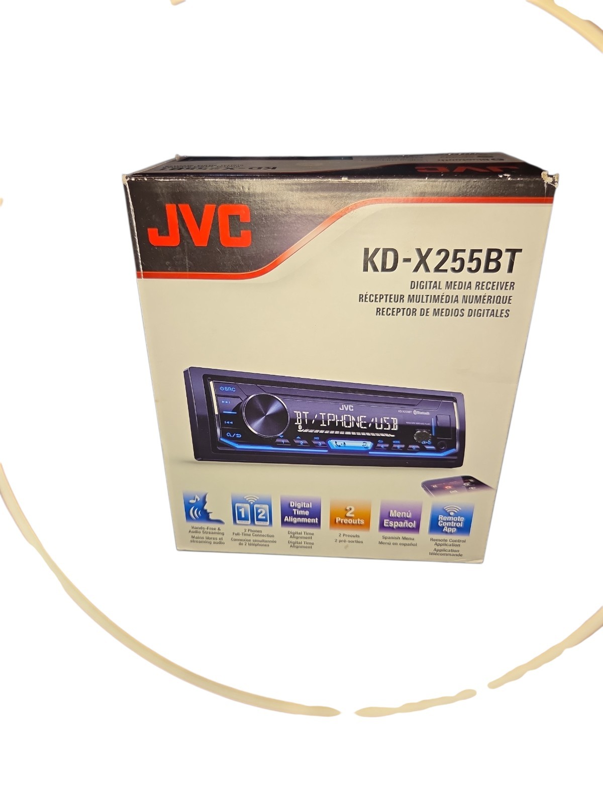 JVC KD-X255BT Bluetooth Media Player Car Stereo iPhone Android USB Aux AM FM MP3