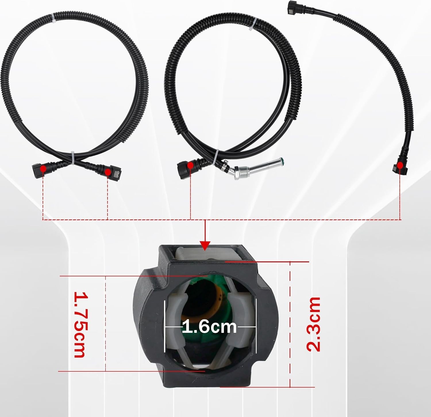 FL-FG0810 Fuel Lines Kit Nylon Compatible with GMC Yukon 2002-2004, Fit for