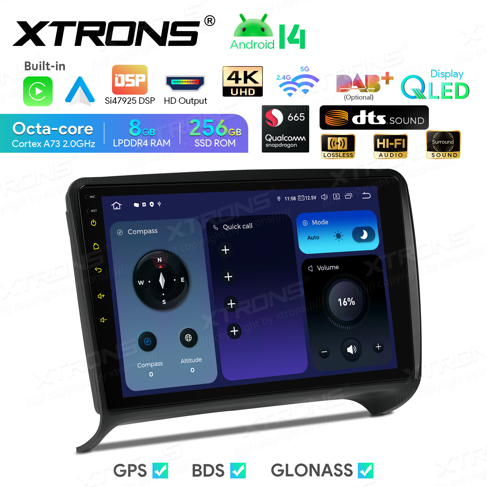 Sat Navi 8-Core Android 13 256GB Car Play GPS Radio Stereo WiFi HDMI For Audi TT