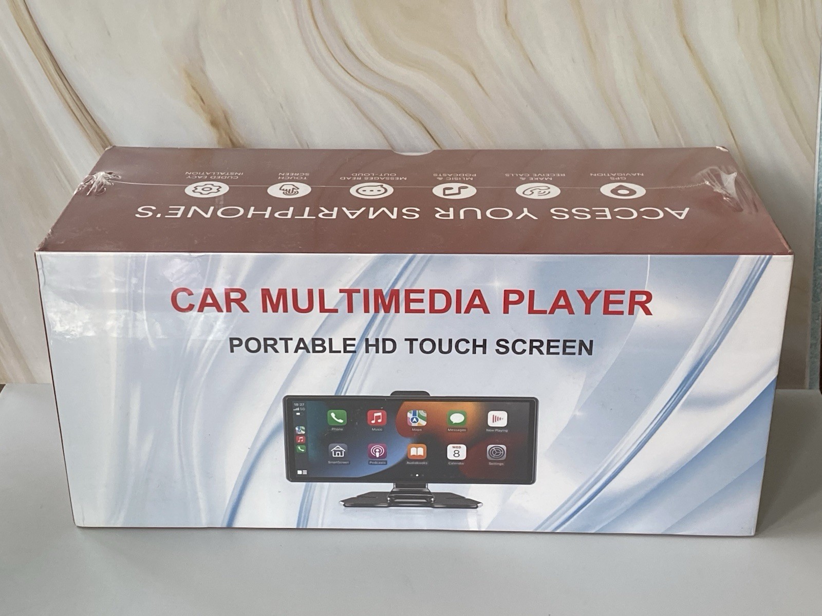 CarPlay & Android Auto, 10HD Inch 4K/1080P, GPS, FM, Voice