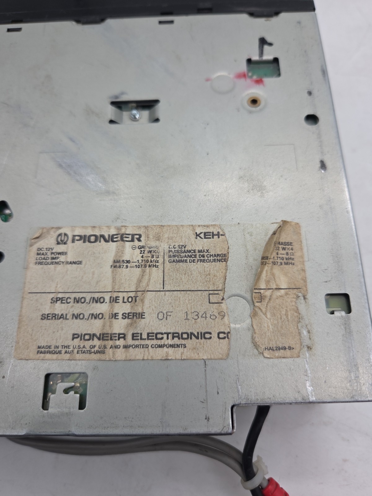 Pioneer KEH-P4000 Cassette Player Stereo Receiver Deck Rare – TESTED WORKS