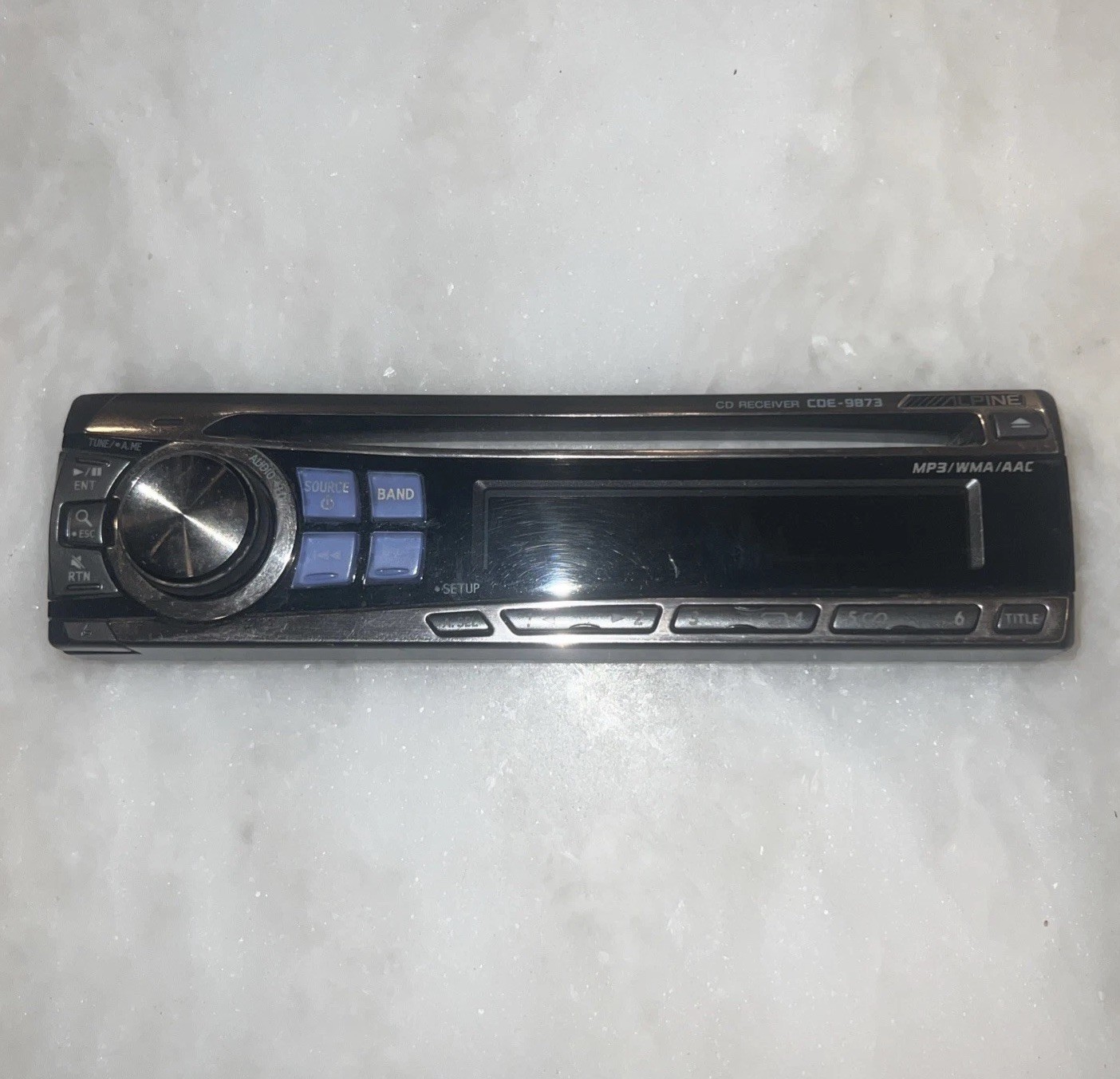 Alpine Car Stereo In Dash Head Unit CDE-9873 Old School Working CD Player!