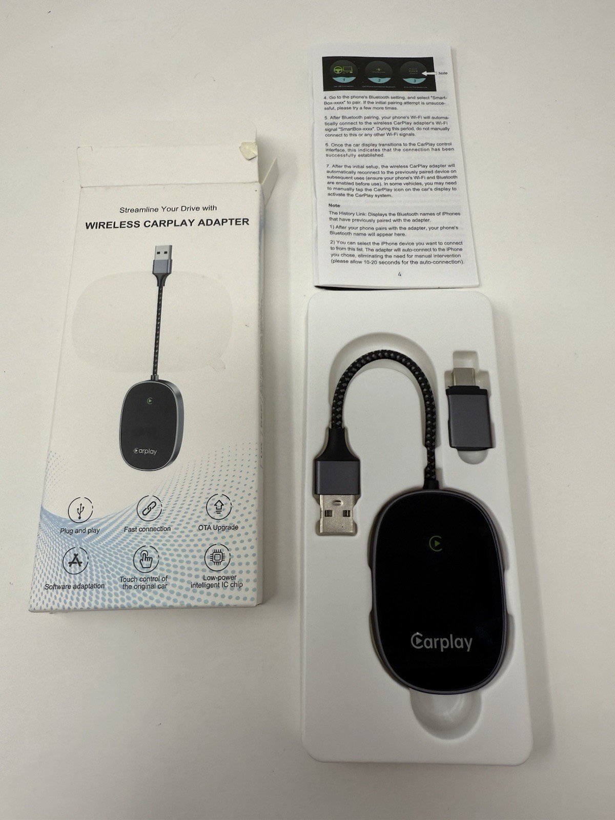 VEVAVI CarPlay Adapter 2024 Upgraded Converts Factory Wired CarPlay To Wireless