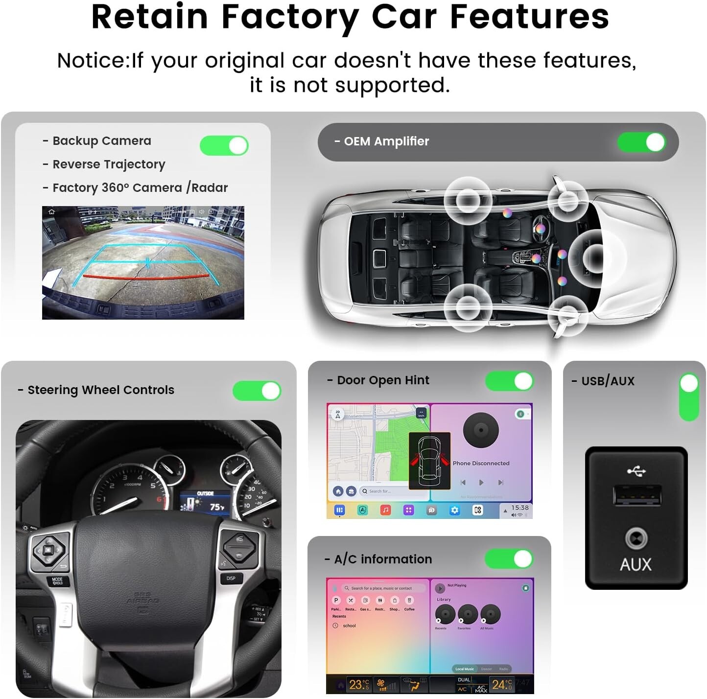 Dasaita 10.2″ Vivid Android 13 Car Radio for Toyota Tacoma 2005-2015 Gyroscope
