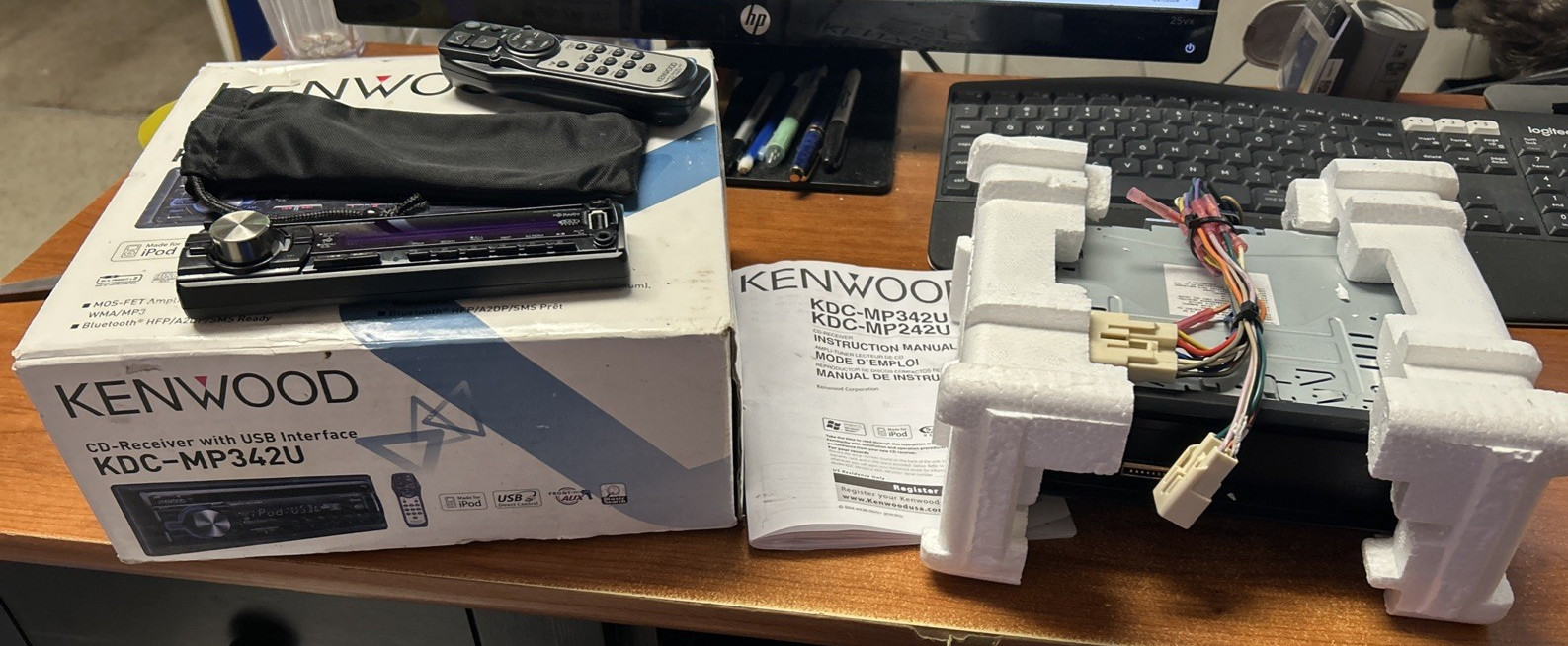 Kenwood KDC-MP342U CD- Receiver With USB Interface – Tested Working + Remote