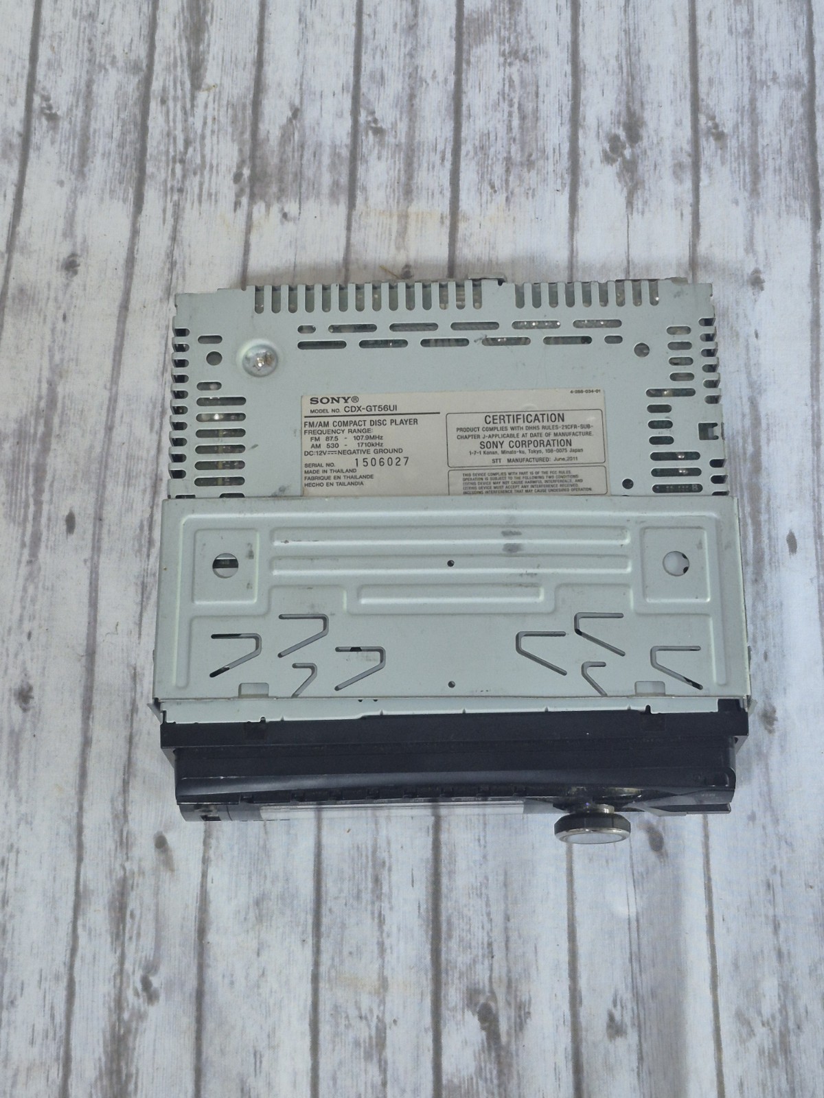 Sony CDX-GT56UI FM/AM Compact Disc Player Sirius XM