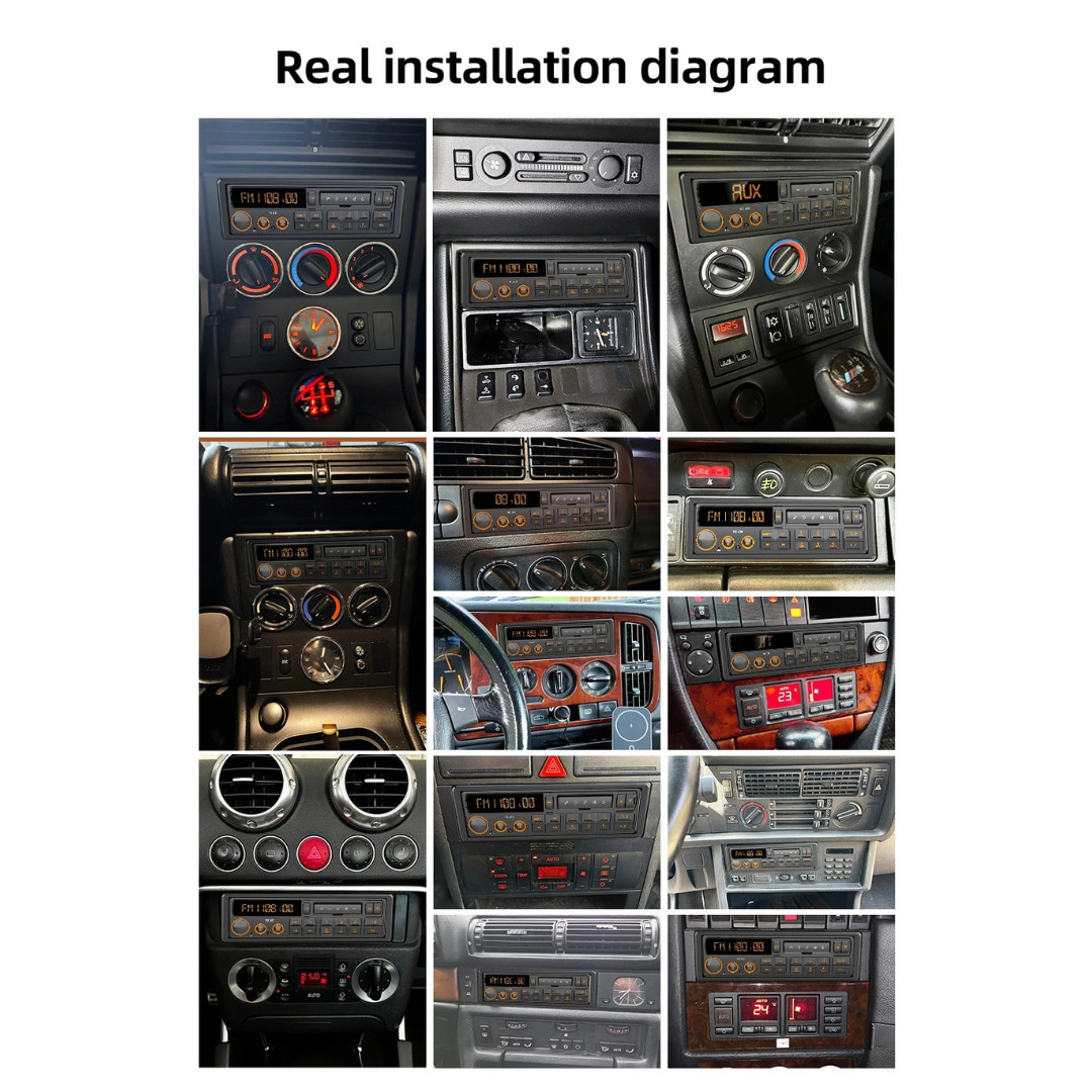 1 Din Car Radio MP3 Player Classic Car Retro Audio Stereo Support FM AUX EQ USB