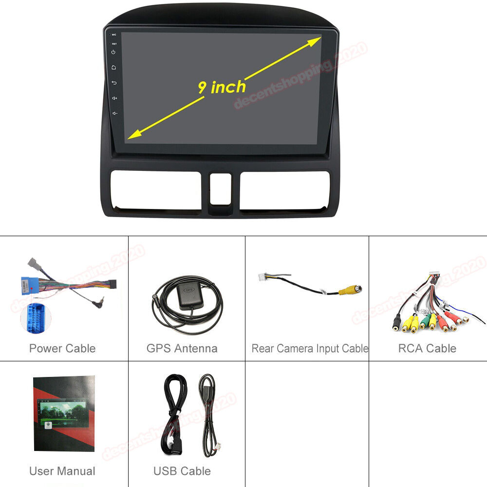 For 2002-2006 Honda CRV Android 15 head unit Apple Carplay 9″ Car Stereo Radio