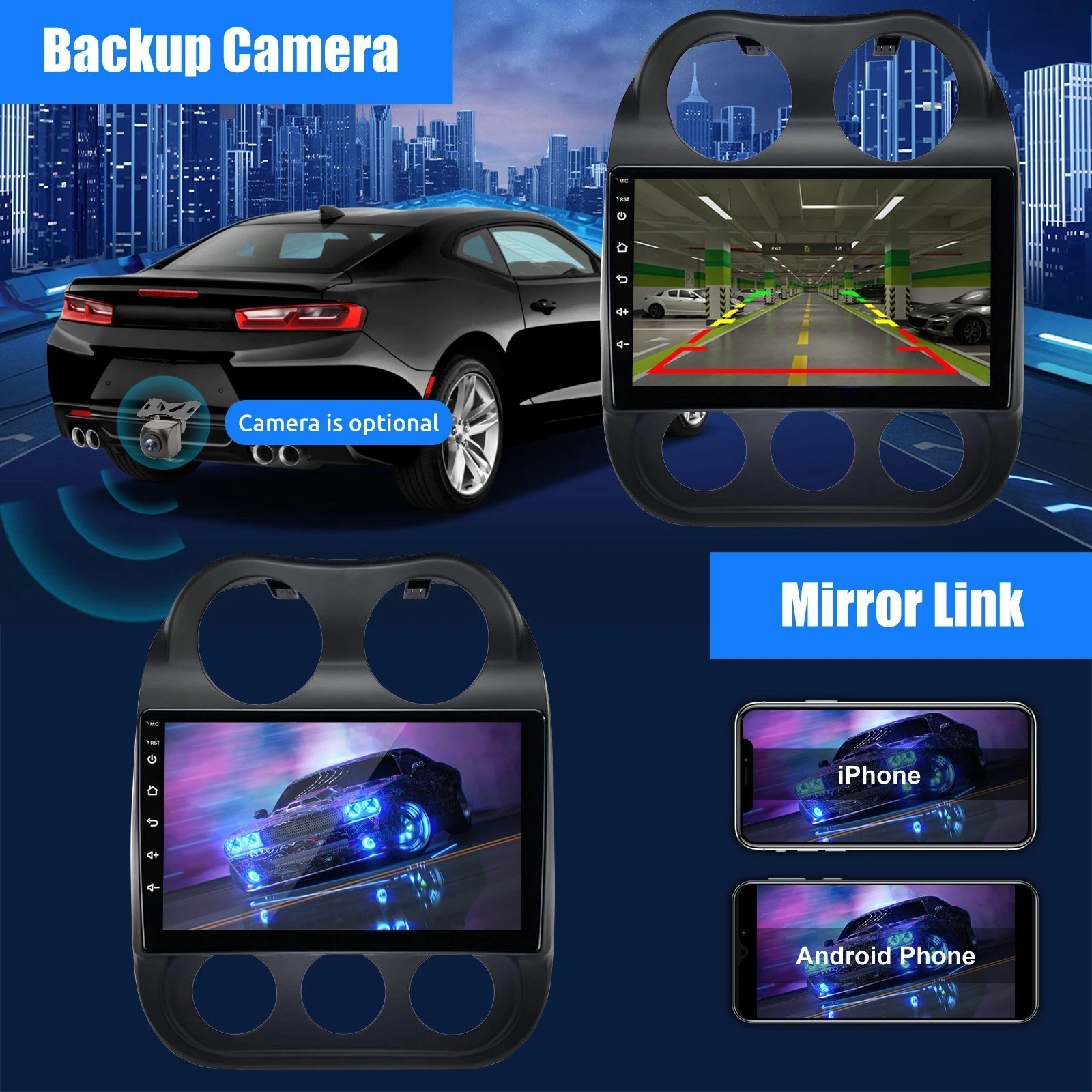For Jeep Patriot Compass 2009-2016 Apple Carplay Car Stereo Radio GPS Android 15