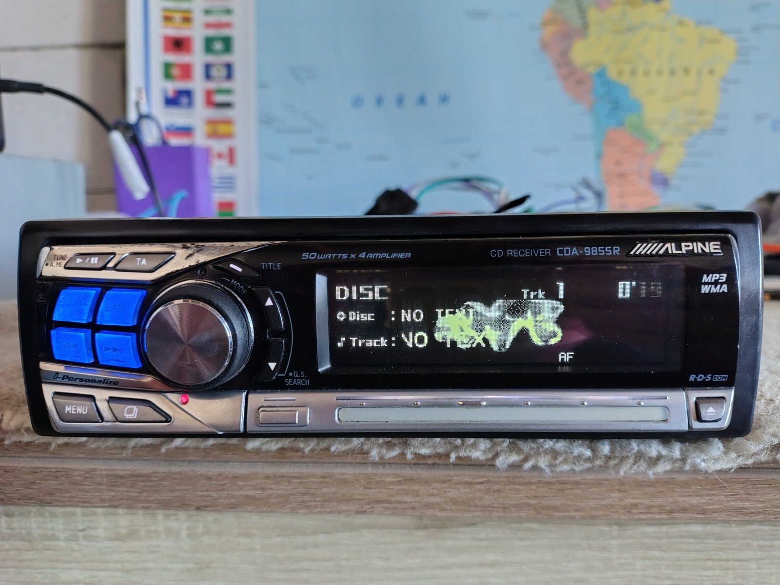Alpine CDA-9855R Car Stereo CD Receiver Fully Working Great Shape