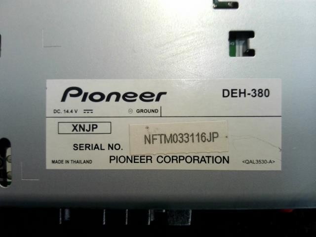 Pioneer Carrozzeria DEH-380 1DIN AM FM CD Car Audio Near Mint JAPAN