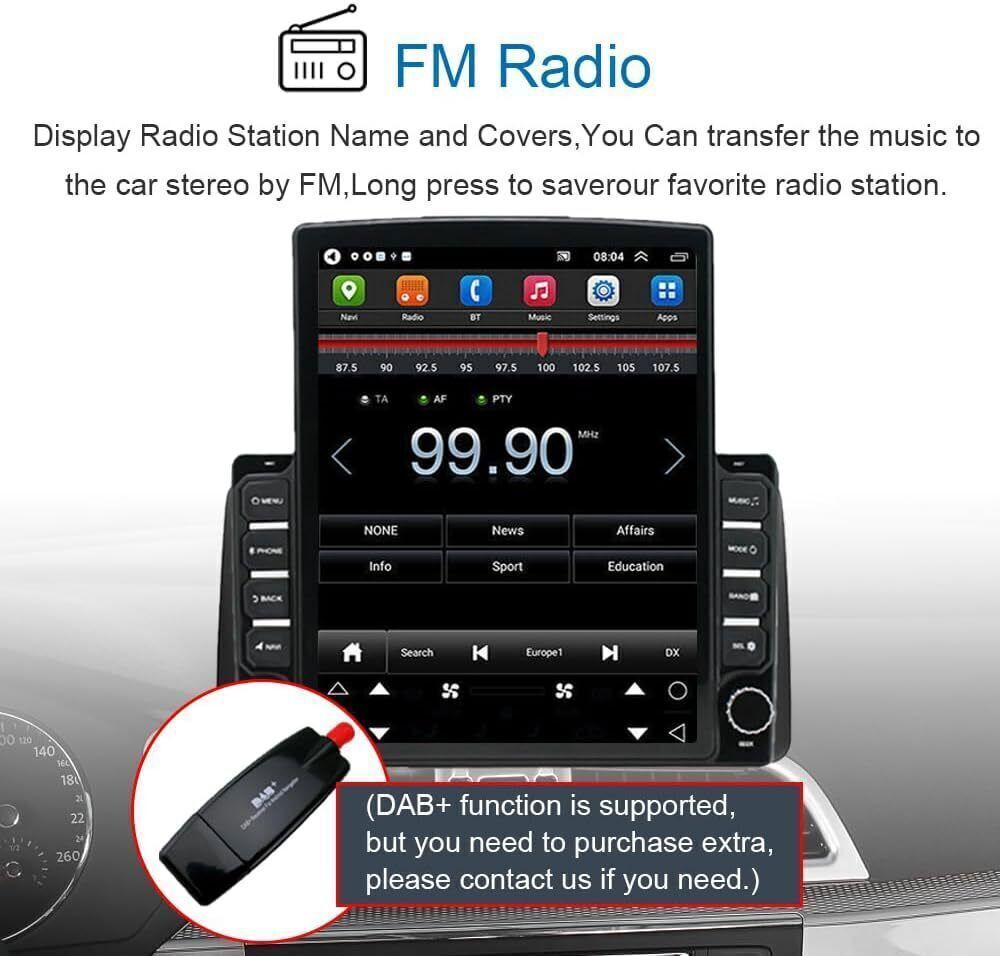 For 2003-2009 Toyota 4Runner Apple Carplay Radio Android 12.0 GPS Navi WiFi RDS