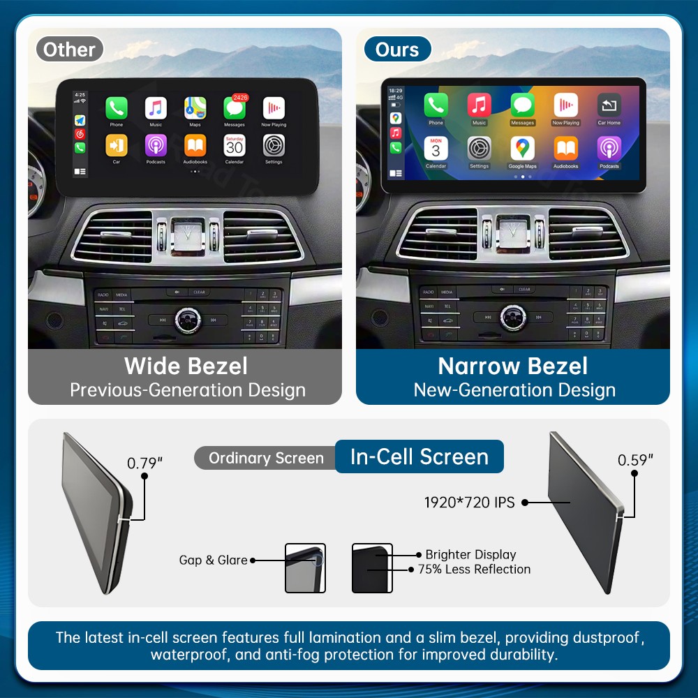 12.3″ Wireless CarPlay Touchscreen Auto Stereo For Benz E Coupe C207 4.0/4.5/5.0
