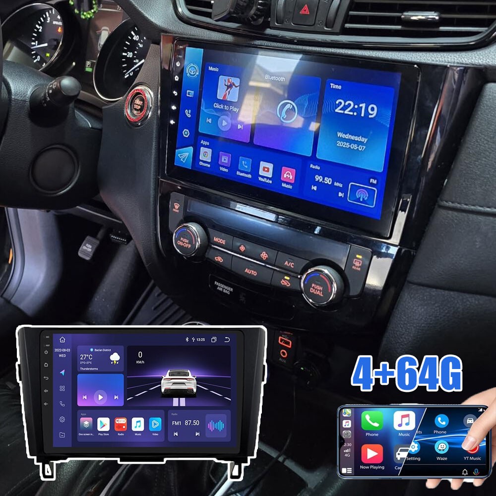 For Nissan Rogue 2014-2017 CarPlay Android 14.0 Car GPS Radio Stereo High End
