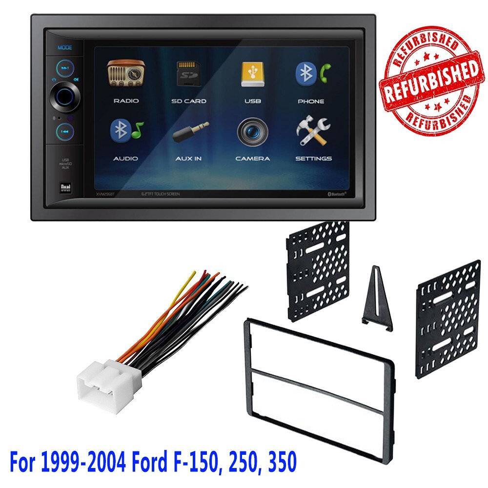 **REFURBISHED** DUAL XVM296BT Car Stereo Radio Dash Kit for 1999-2004 FORD F-150