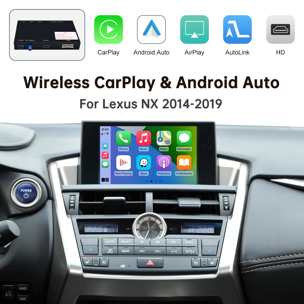 Wireless Carplay Android Auto Module For Lexus NX 2014-2019 Mirror Link AirPlay
