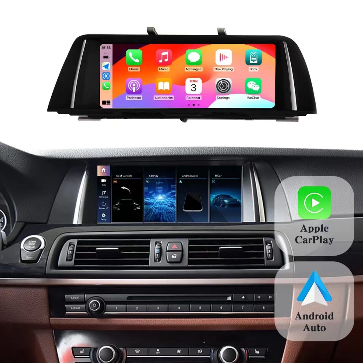 For BMW 5 Series F10/F11 2010-2012 CIC 10.25” Carplay/Android Auto Screen