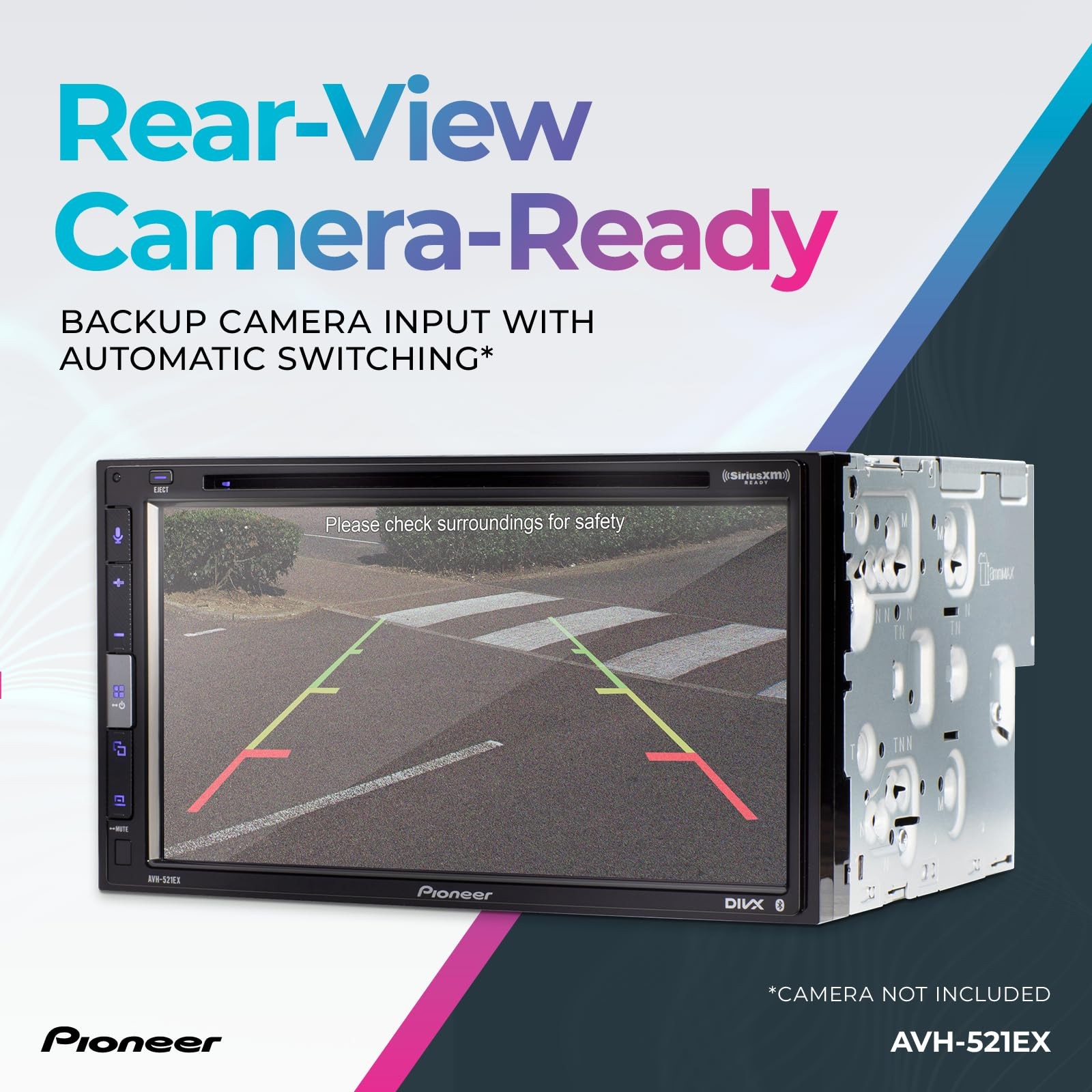 Pioneer AVH-521EX 6.8″ Resistive Touchscreen, Double Din – Bluetooth, Backup Cam