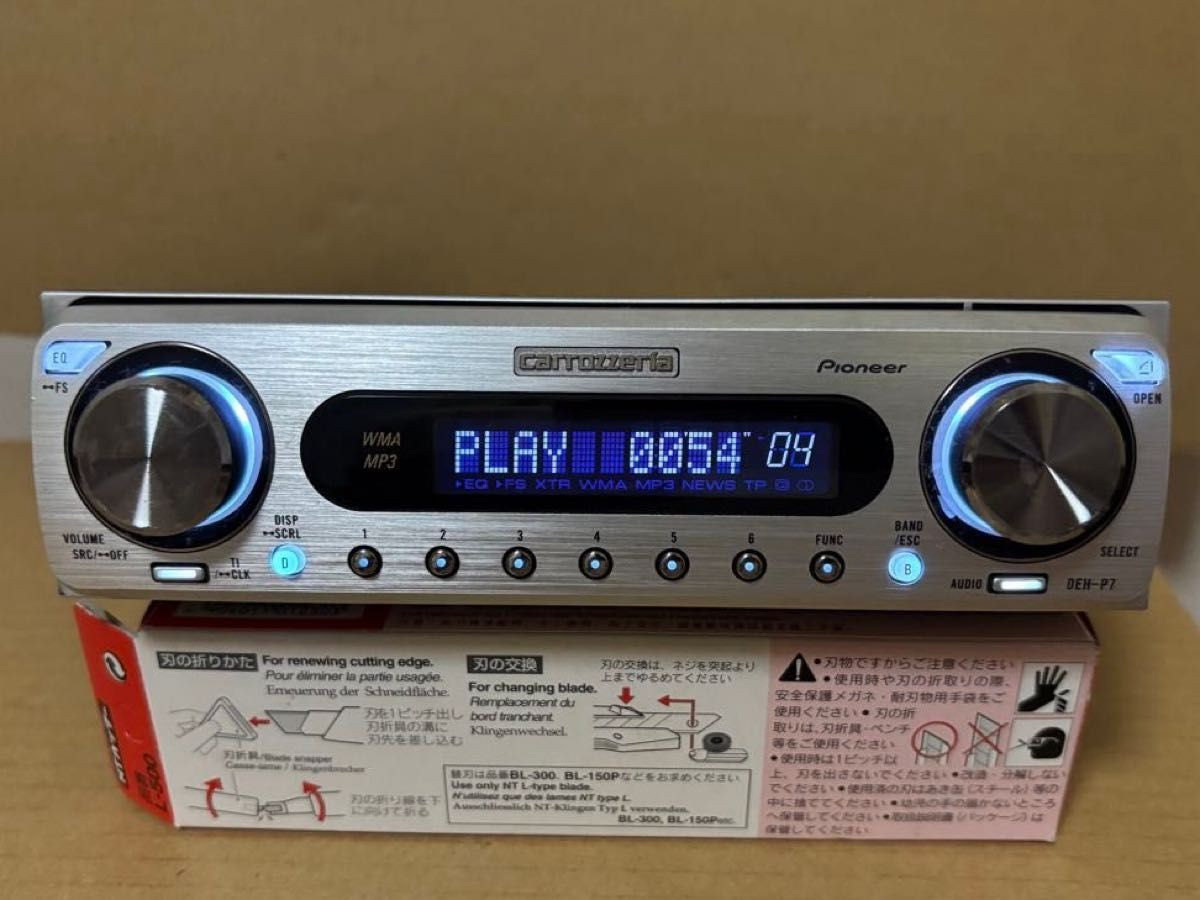 Pioneer Carrozzeria DEH-P7 1din Car Audio CD Player Tested Working Vary Good