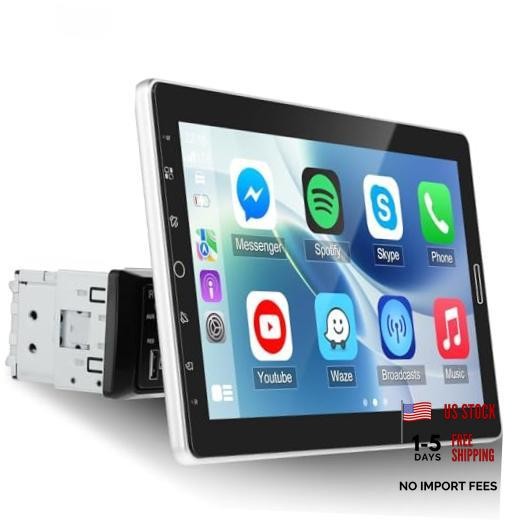 10.1 inch Single Din Touchscreen Car Stereo, 10 inch Screen 1 Din Radio with